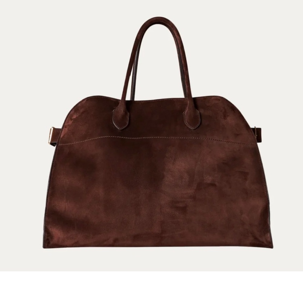 modavo rich brown vegan suede satchel - Picture 7 of 7